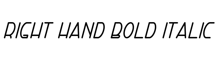 Right Hand Bold Italic Шрифта