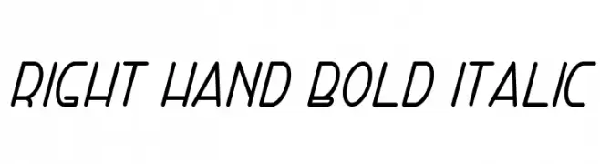 Right Hand Bold Italic  les polices de caractères gratuit tlcharger