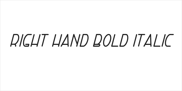 Right Hand Bold Italic Logo