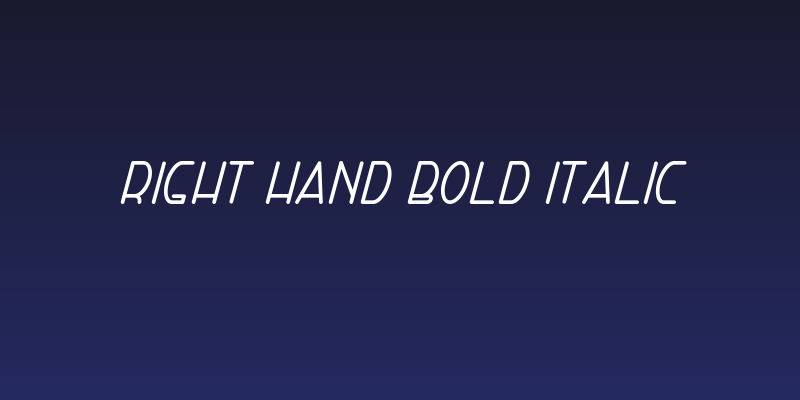 Right Hand Bold Italic Social Header