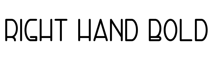 Right Hand Bold Font
