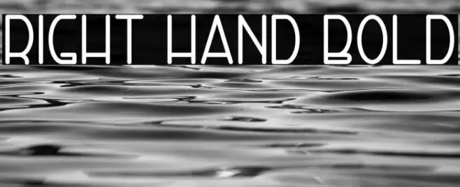 Right Hand Bold Caratteri examples