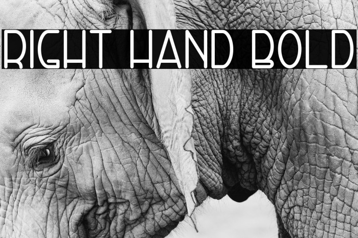 Right Hand Bold Font examples