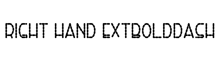 Right Hand ExtBoldDash Font