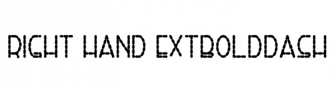 Right Hand ExtBoldDash  Fuentes Gratis Descargar