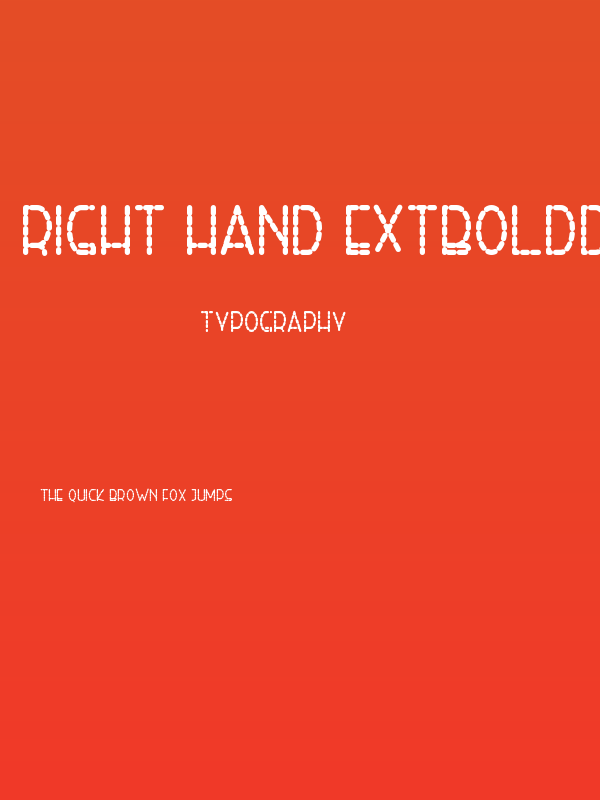 Right Hand ExtBoldDash Poster