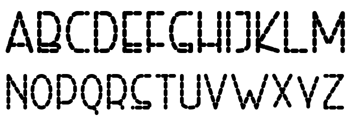 Right Hand ExtBoldDash Font LOWERCASE