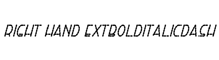 Right Hand ExtBoldItalicDash  Скачать бесплатные шрифты