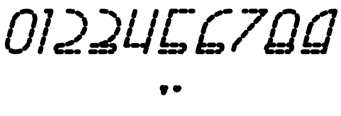 Right Hand ExtBoldItalicDash Font OTHER CHARS