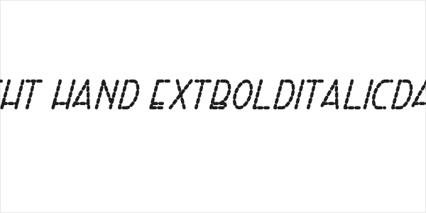 Right Hand ExtBoldItalicDash Logo