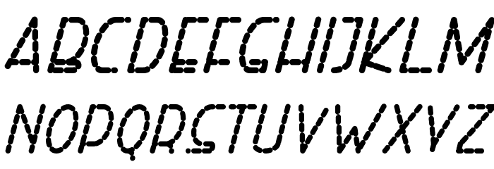 Right Hand ExtBoldItalicDash Font LOWERCASE