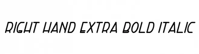 Right Hand Extra Bold Italic  Fuentes Gratis Descargar