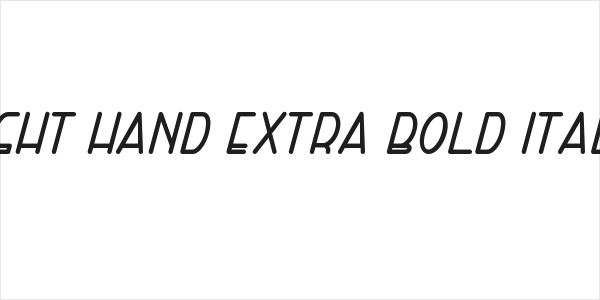 Right Hand Extra Bold Italic Logo