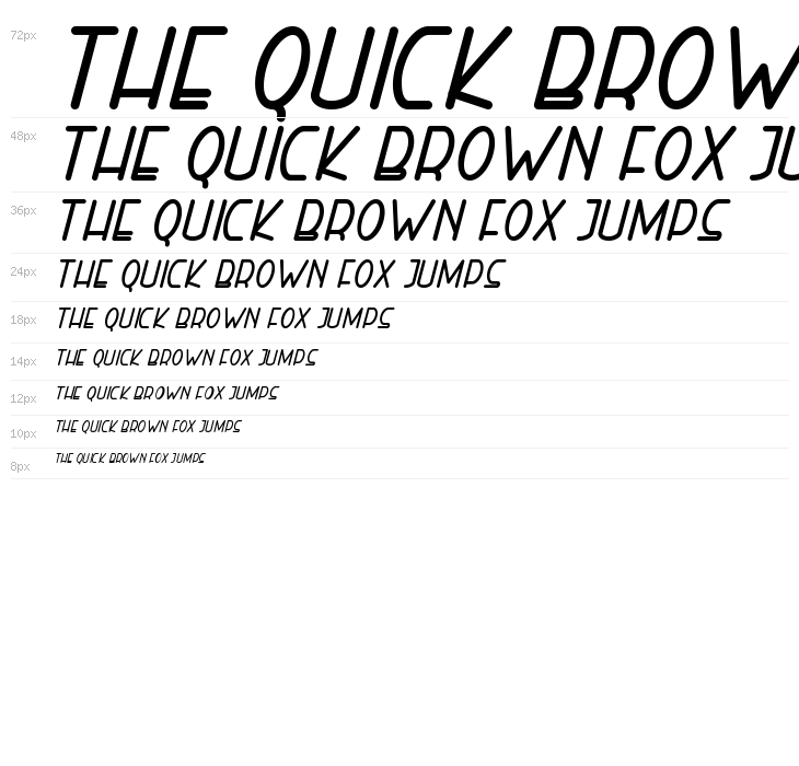 Right Hand Extra Bold Italic Waterfall