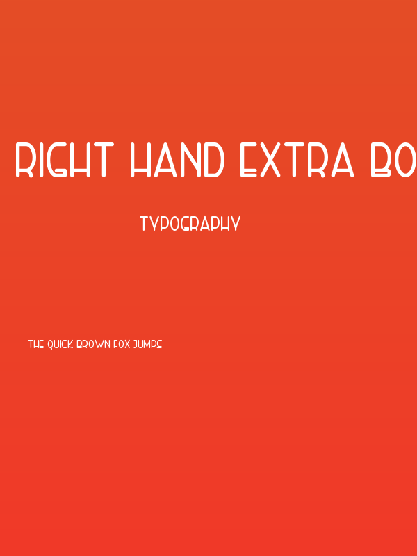 Right Hand Extra Bold Poster