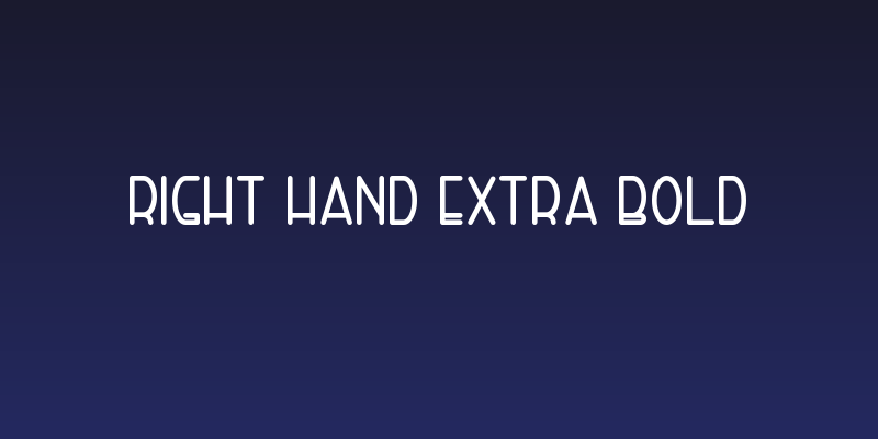 Right Hand Extra Bold Social Header