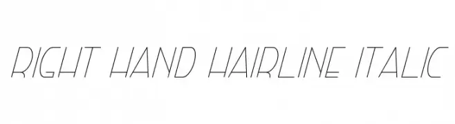 Right Hand Hairline Italic  Descarca Fonturi Gratis