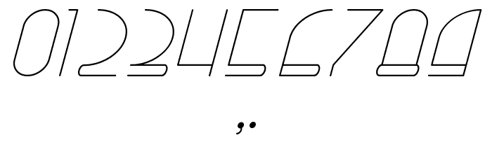 Right Hand Hairline Italic Caratteri ALTRI CARATTERI