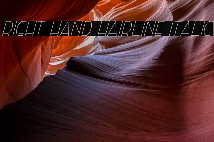 Right Hand Hairline Italic Caratteri examples