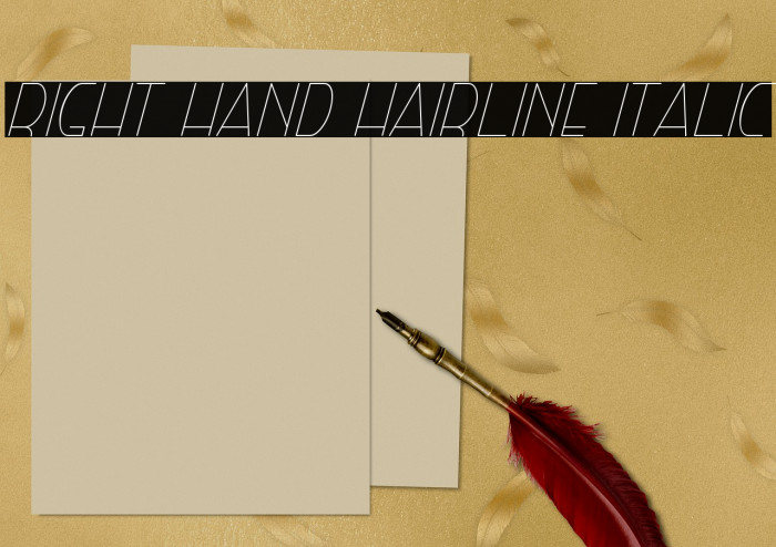 Right Hand Hairline Italic Caratteri examples
