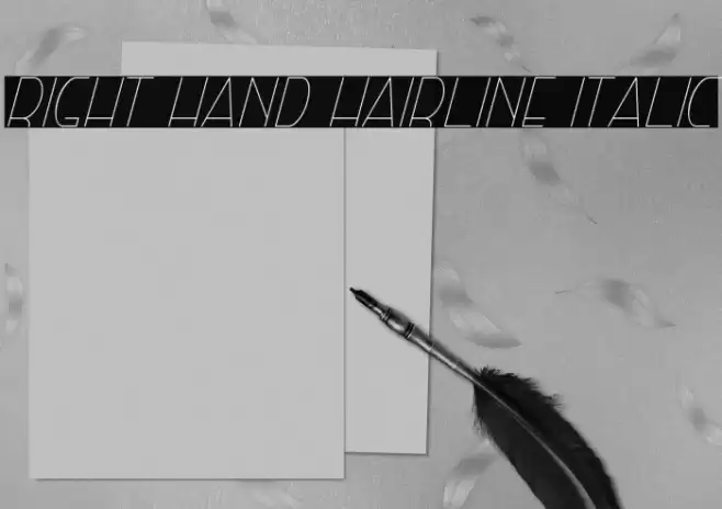 Right Hand Hairline Italic Caratteri examples