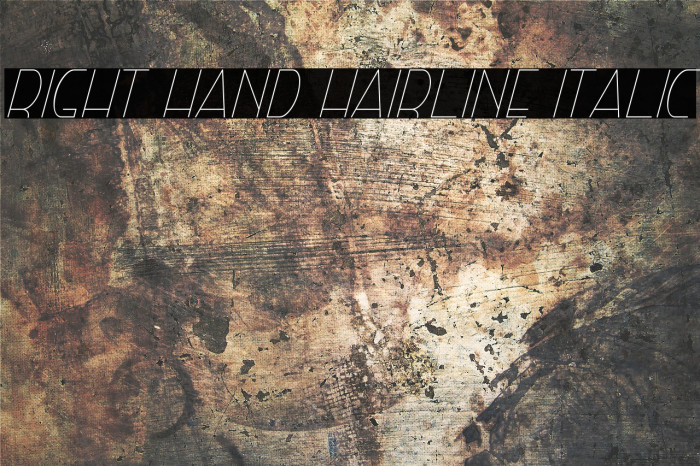 Right Hand Hairline Italic Caratteri examples