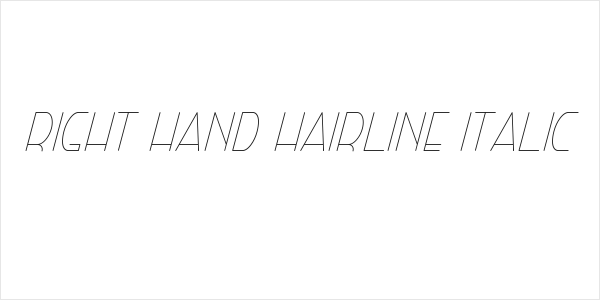 Right Hand Hairline Italic Logo