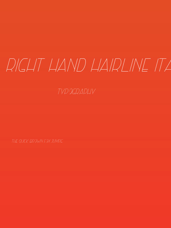 Right Hand Hairline Italic Poster
