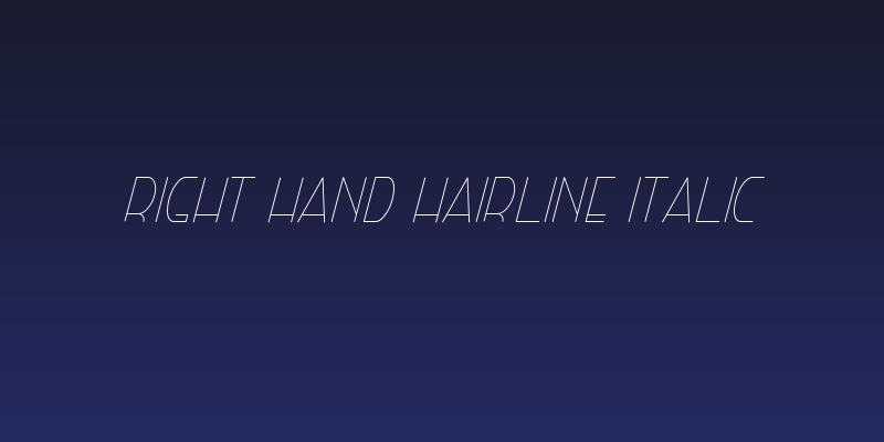 Right Hand Hairline Italic Social Header