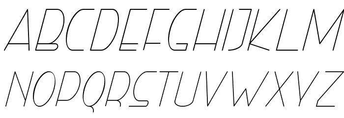 Right Hand Hairline Italic Caratteri MINUSCOLO
