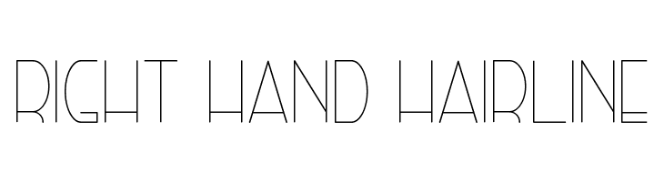 Right Hand Hairline Шрифта