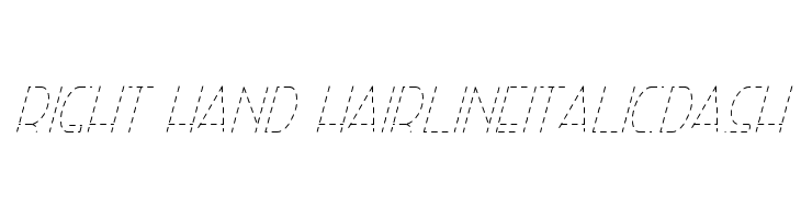Right Hand HairlineItalicDash Caratteri