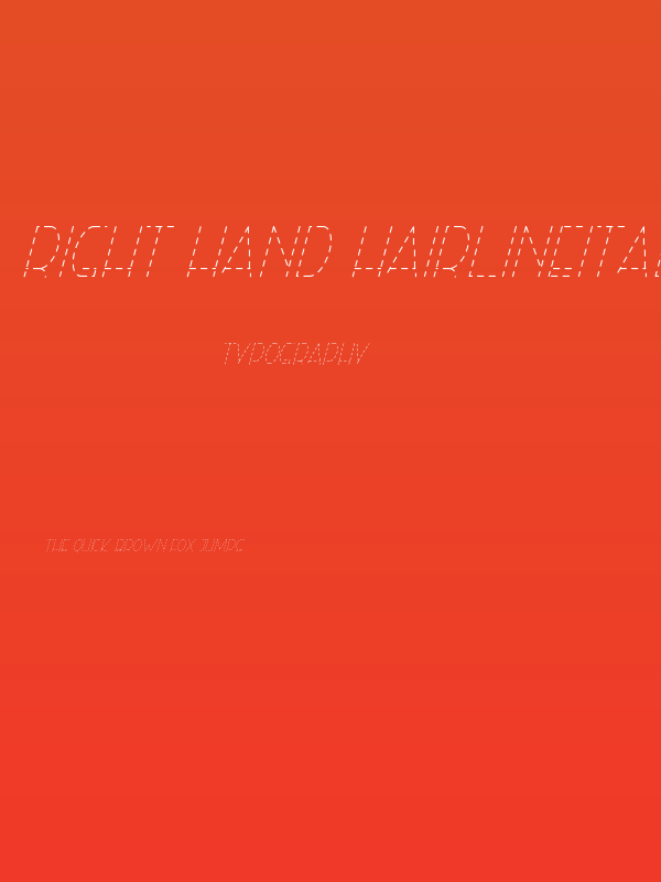 Right Hand HairlineItalicDash Poster