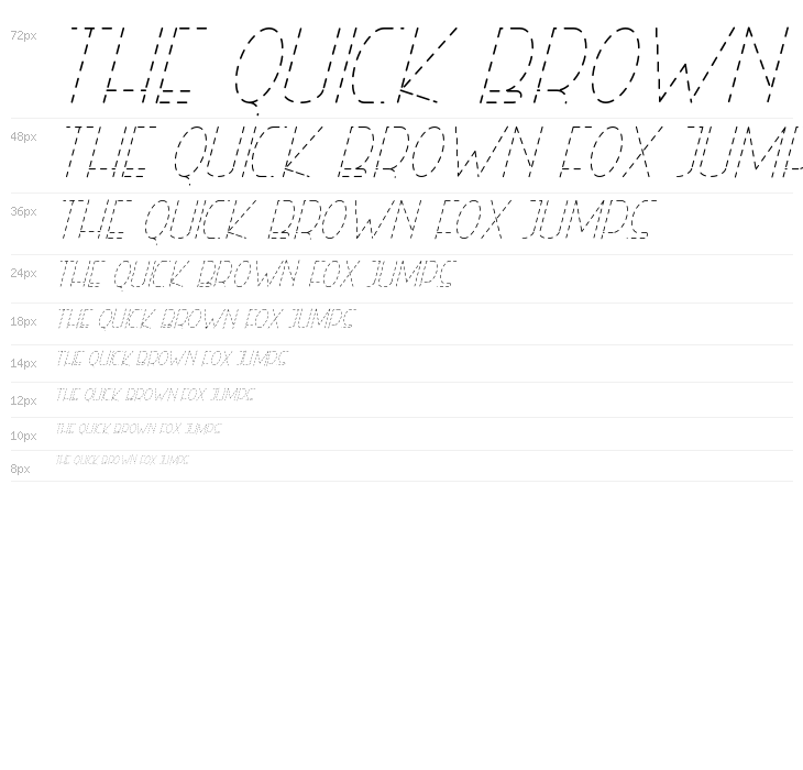 Right Hand HairlineItalicDash Waterfall