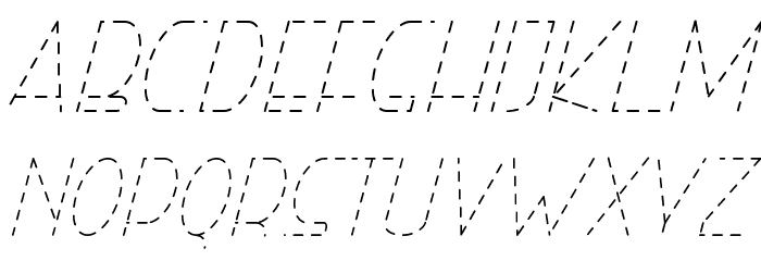 Right Hand HairlineItalicDash Caratteri MINUSCOLO