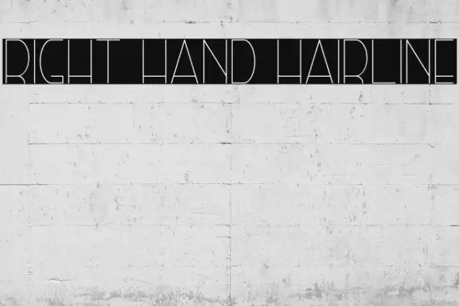 Right Hand Hairline Шрифта examples