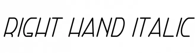 Right Hand Italic  تنزيل الخطوط