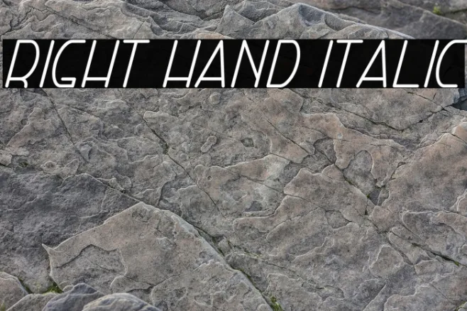 Right Hand Italic Example 1