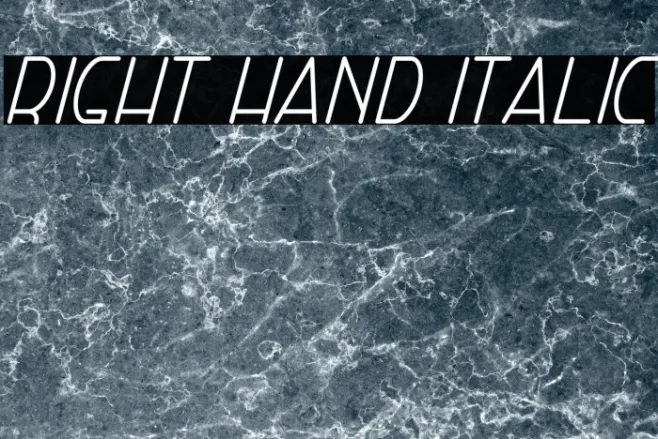 Right Hand Italic Example 2