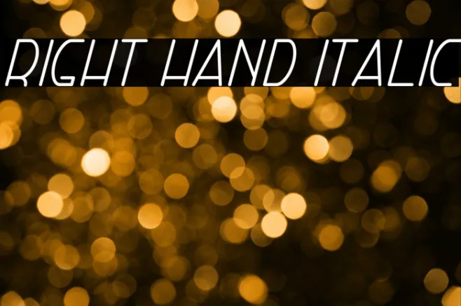 Right Hand Italic Example 3