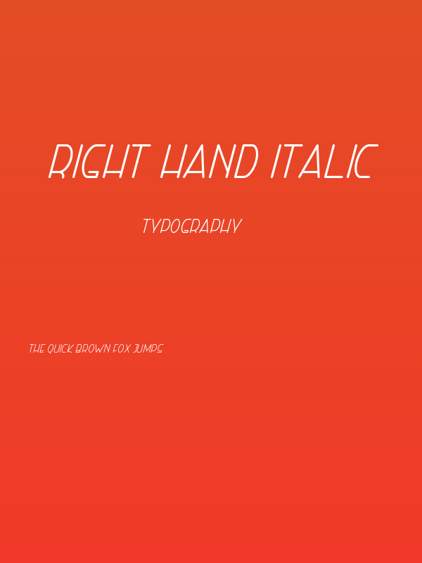 Right Hand Italic Poster