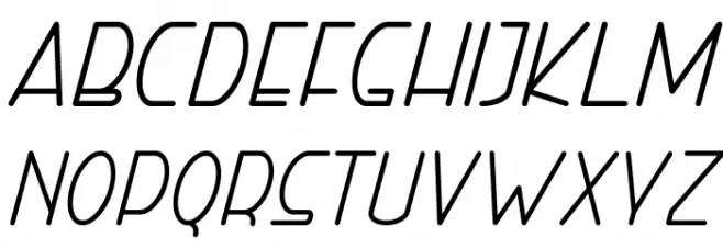 Right Hand Italic फ़ॉन्ट लोअरकेस