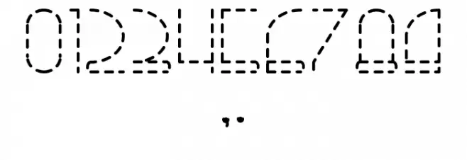 Right Hand Light Dash Font OTHER CHARS