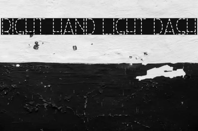 Right Hand Light Dash Font examples