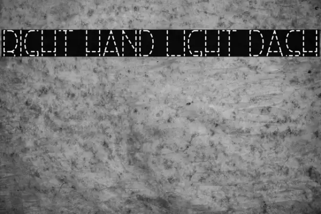 Right Hand Light Dash Font examples