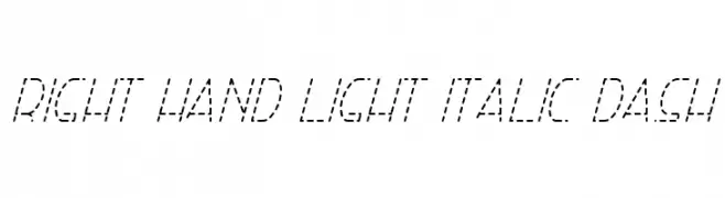 Right Hand Light Italic Dash  تنزيل الخطوط
