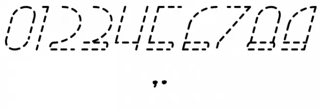 Right Hand Light Italic Dash Шрифта ДРУГИЕ символов