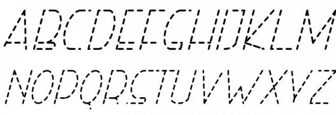 Right Hand Light Italic Dash خط أحرف كبيرة