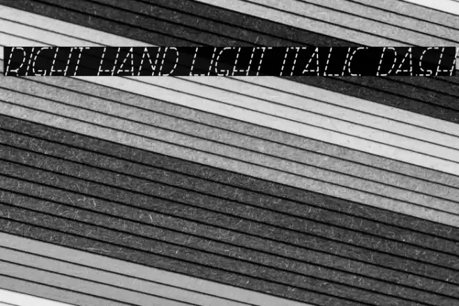 Right Hand Light Italic Dash Шрифта examples