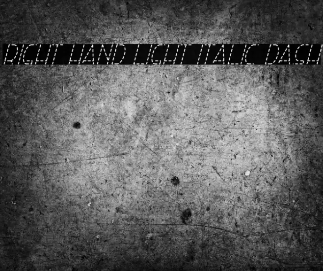 Right Hand Light Italic Dash Шрифта examples